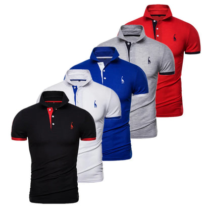Formstabiles Poloshirt Herren Mit Giraffenprint Premium 5er Set