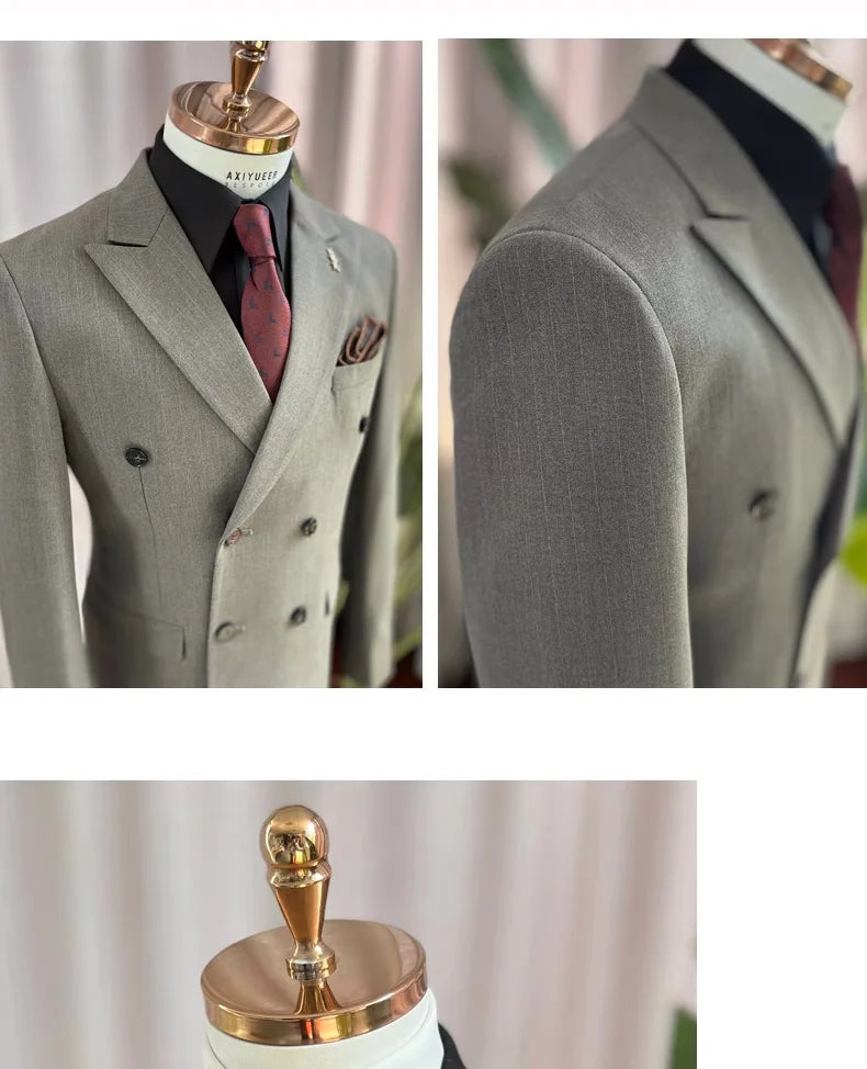 Eleganter Herrenanzug in Weiß – Slim Fit mit Blazer, Weste und Hose für Hochzeit oder Party