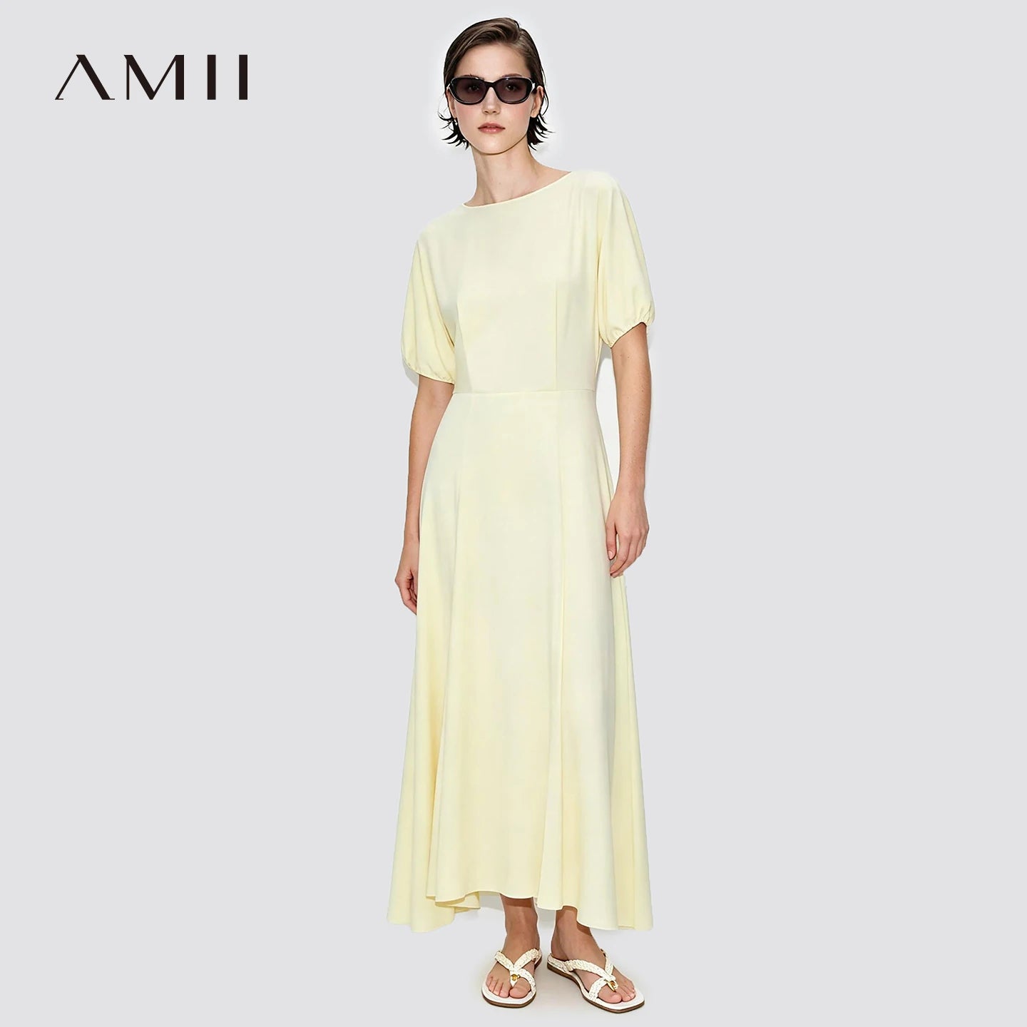 Elegantes Damen Sommerkleid Mit Knopfleiste Tailliertes A Linie Design