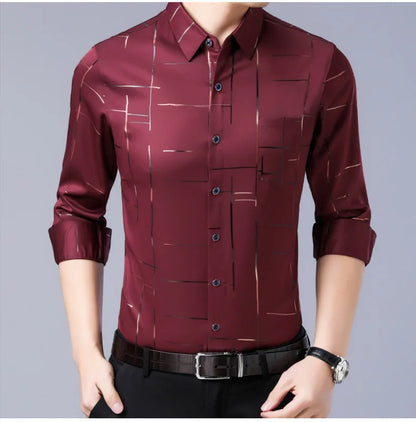 Langarm- und Kurzarm-Herrenhemd in Schwarz und Weiß – Slim Fit Business- und Bürohemd in Unifarben