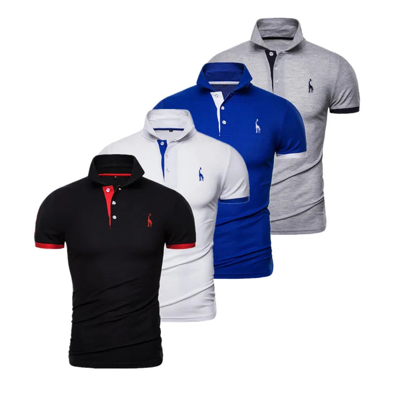 Elegantes Slim Fit Poloshirt Herren Stickerei Business Look