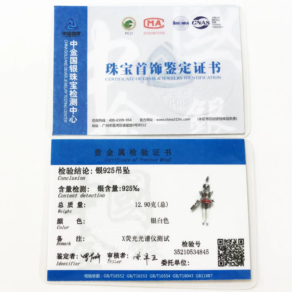 Damen-Charm-Anhänger Krankenschwester Puppe süß aus Sterlingsilber