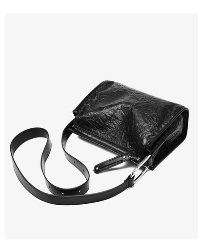 Damen Schulter Tasche aus echtem Leder im Boston Bag Design