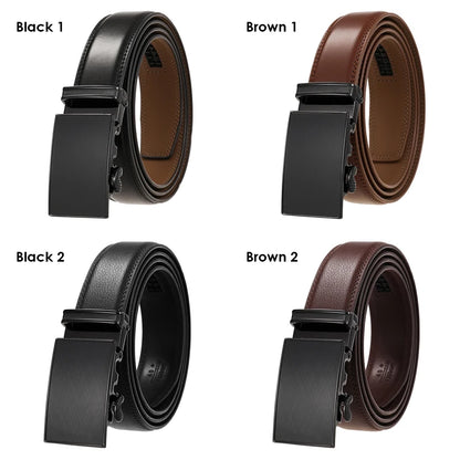 VATLY Echter Ledergürtel Herren 30mm Dünn Lochlos Natur-Rindsleder