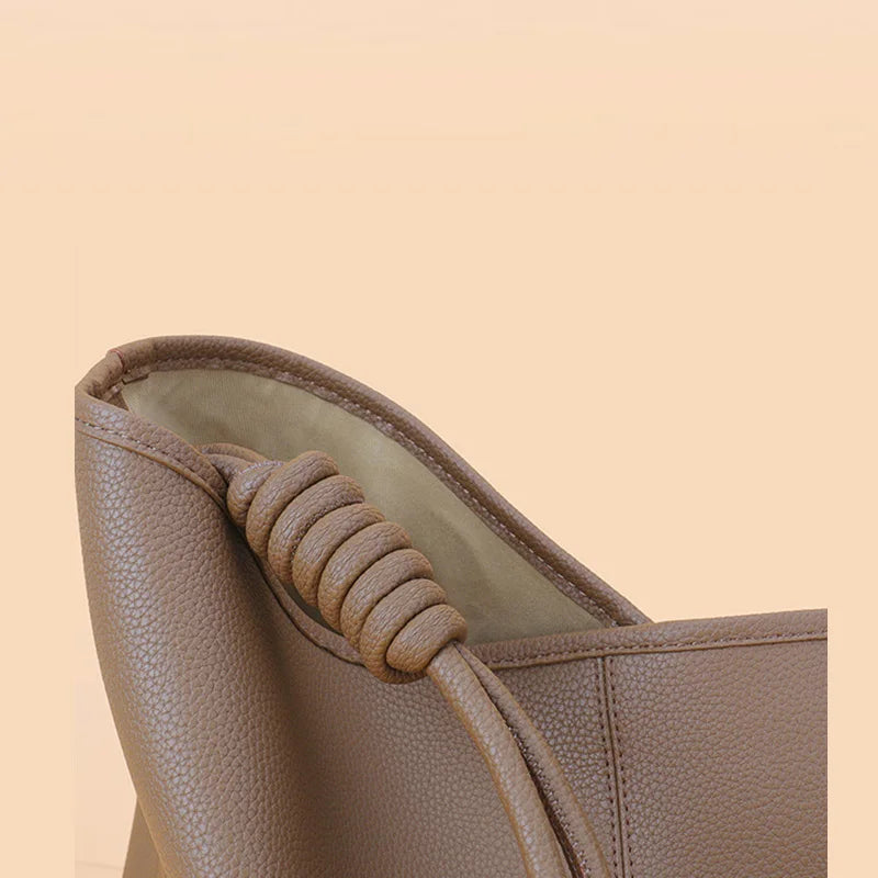 Donnain Bucket-Tasche aus Split-Leder | Damen Tote Große Kapazität