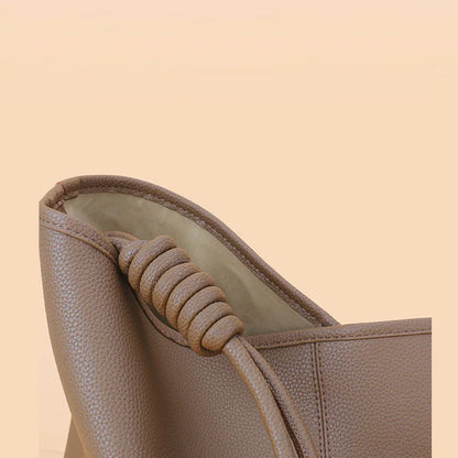 Donnain Bucket-Tasche aus Split-Leder | Damen Tote Große Kapazität