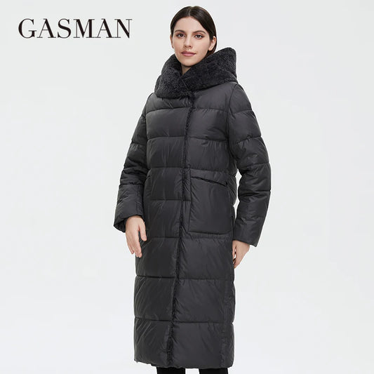 Kurze Damen-Winterjacke mit Pelzkragen und Kapuze – Slim Fit und warm für den Alltag