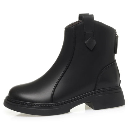 Damen Schnee Stiefel aus Faux Pelz mit rutschfester Sohle und Reißverschluss