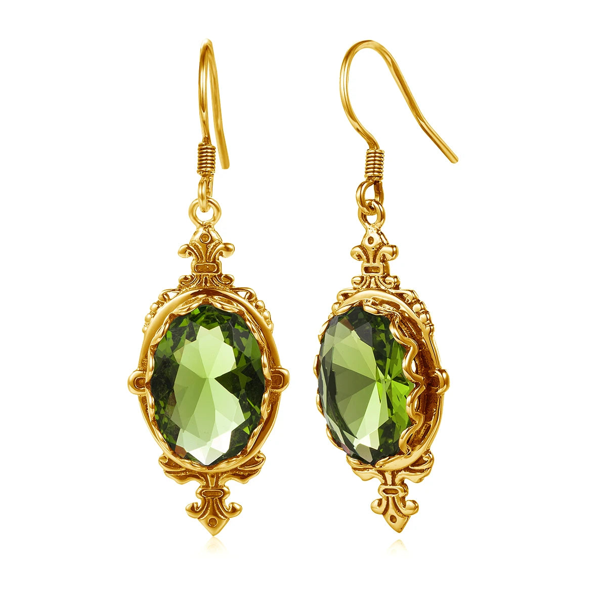 Damen-Ovaler Peridot-Anhänger aus Silber 925 im Boho-Stil für Alltag und festliche Anlässe
