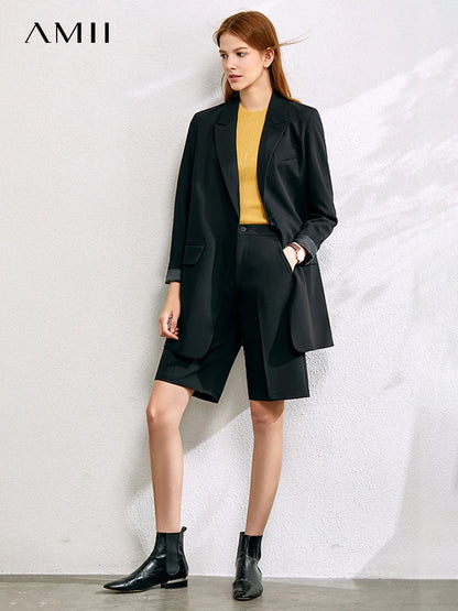 Damen Shorts im minimalistischen Stil mit hoher Taille und lässiger Passform