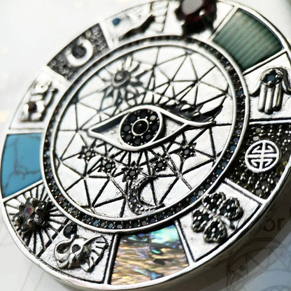 Damen-Charm-Anhänger Amulett magisch Natur Glück aus Sterlingsilber