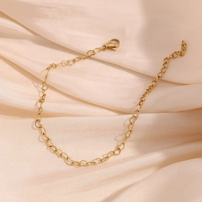 Damen-Armband mit Herzkette aus Edelstahl