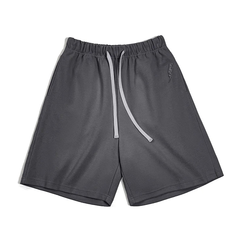 Herren Freizeitshorts aus atmungsaktivem Material mit gesticktem Blitzdesign