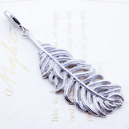 Damen-Charm-Anhänger Federn romantisch Winter aus Sterlingsilber