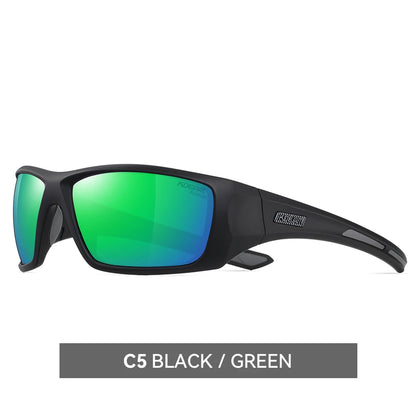 Sonnenbrille Radfahren TR90 polarisiert 1,2mm Glas Gummisteg Herren