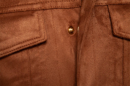 Herbst Winter Wildleder Lederjacke