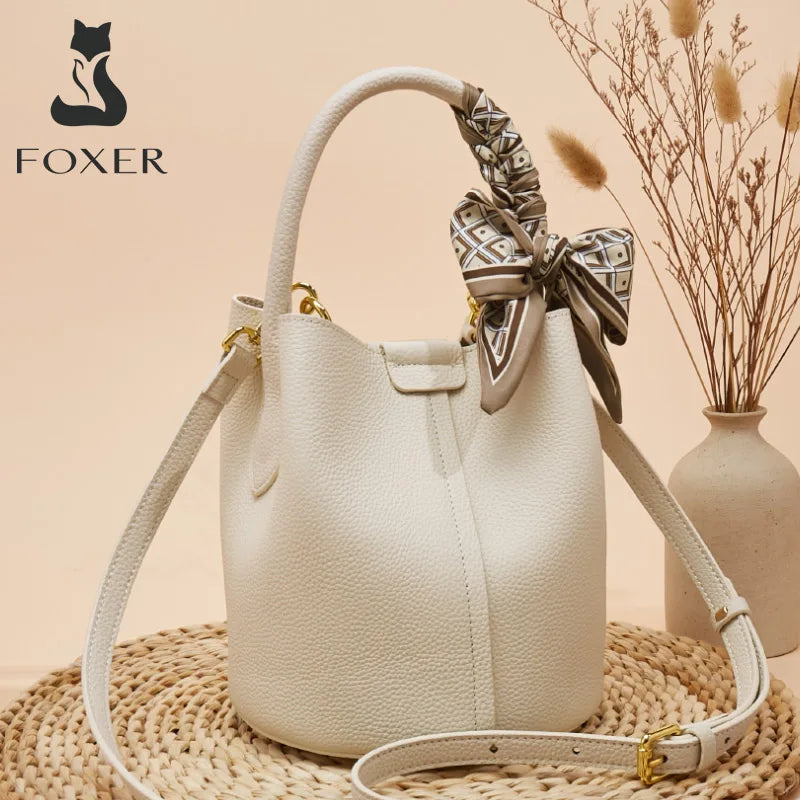 Damen Schultertasche Crossbody aus echtem Leder und Mikrofaser