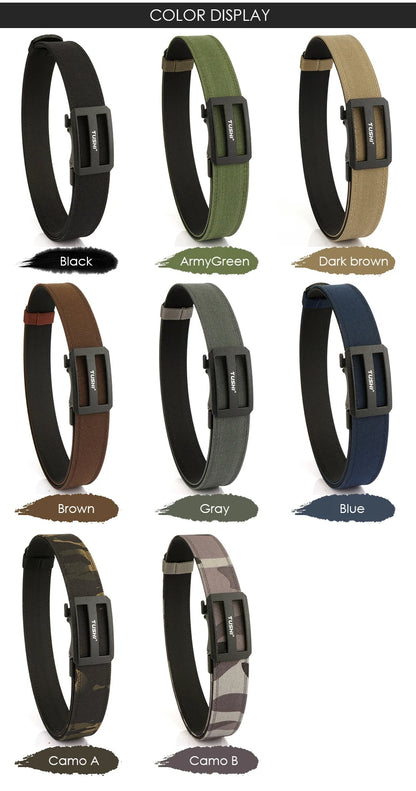 Herren-Taktischer Outdoor-Gürtel aus Nylon mit automatischer Metallschnalle und verstellbarer Länge