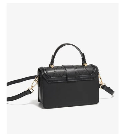 Damen Top-handle Tasche aus Split Leder mit Diamant-Gitter