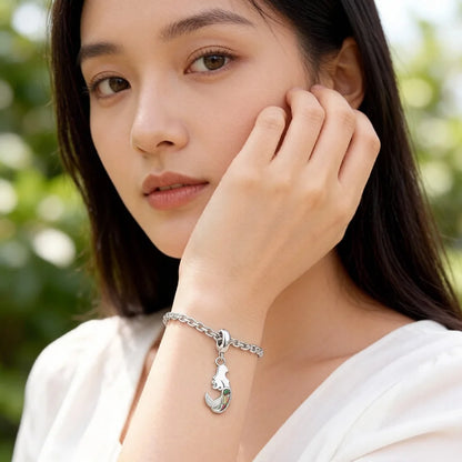 Damen-Charm-Anhänger Meerjungfrau romantisch aus Sterlingsilber