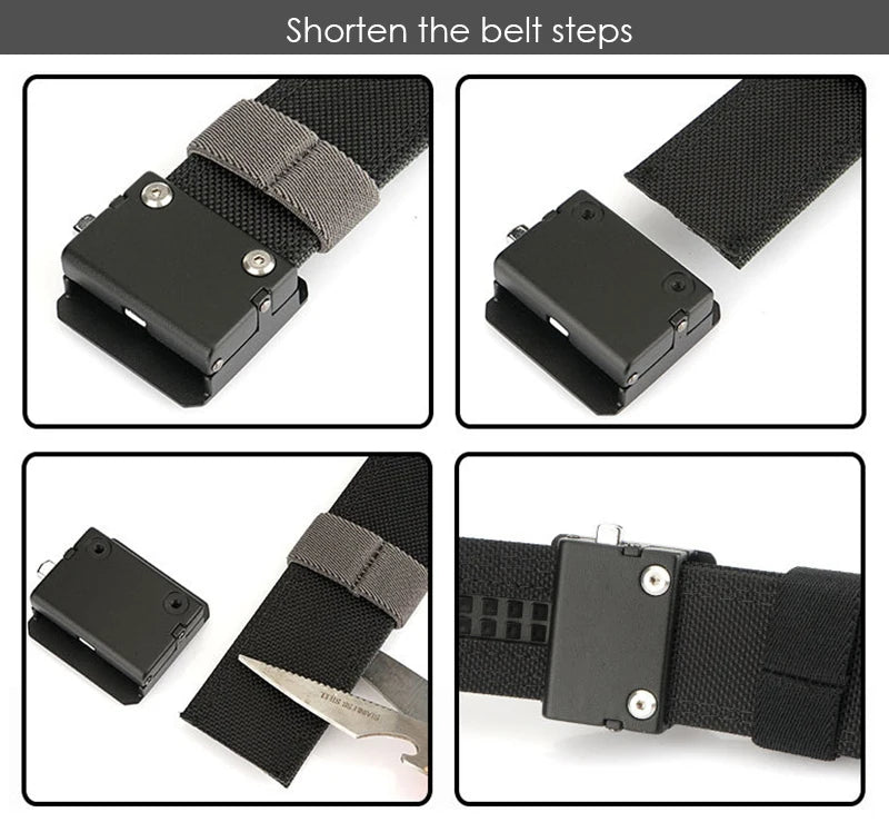VATLY Hard EDC Tactical Gürtel Herren Nylon Rigid Automatik-Schnalle