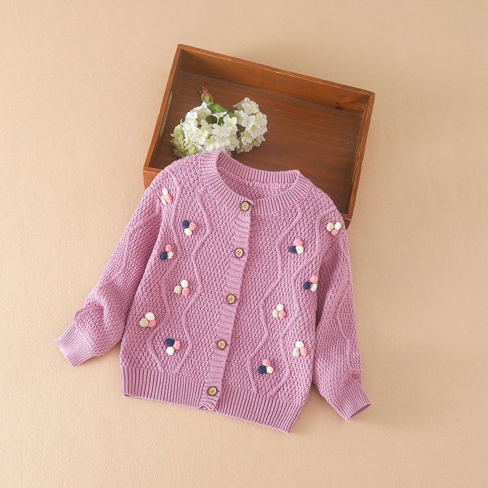 Baby Mädchen Stricken Pullover Kinder Strickjacken Oansatz Frühling Herbst Pullover Strickjacken Mantel Kinder Nette Kleidung