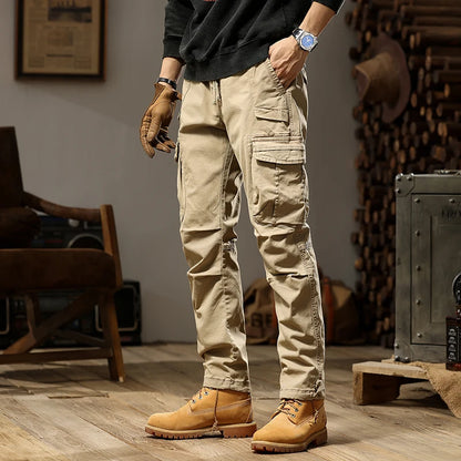 Herren Cargo Hosen im militärischen Design mit mehrfarbiger Tarnung