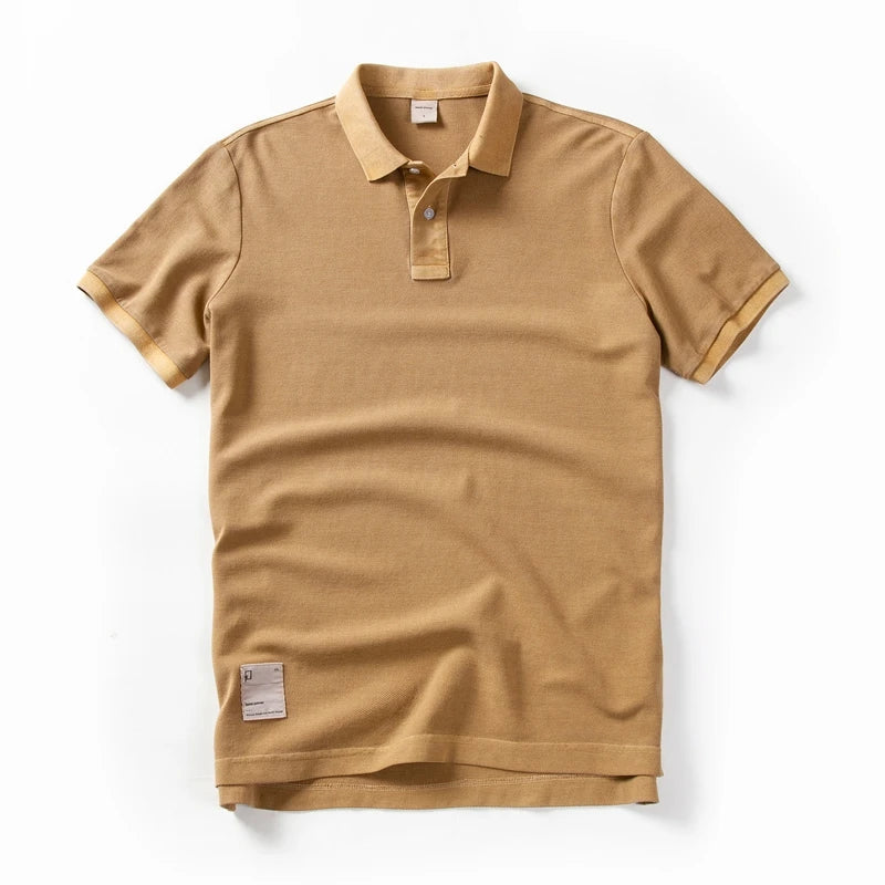 Polo-Shirt Neue Sommer Revers Elastizität T-shirt Einfarbig Mode Kurzarm Business Casual Männer Kleidung M-3XL BP13200