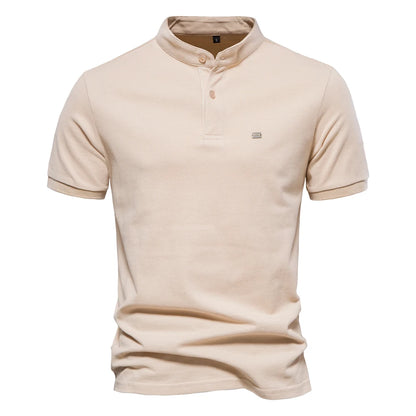 Herren Poloshirt aus 100 Prozent Baumwolle mit lässigem Stehkragen für den Sommer