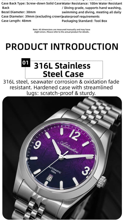 Herren-Automatikuhr mit Jubilee-Armband und Saphirglas