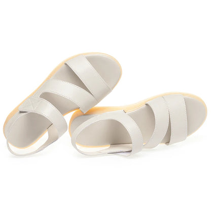 Damen Sandalen Flach Rutschfest Römisch