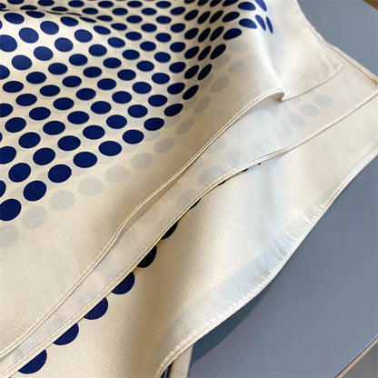 Damen Seidenschal quadratisch 70cm Halstuch Bandana Hijab Pashmina D