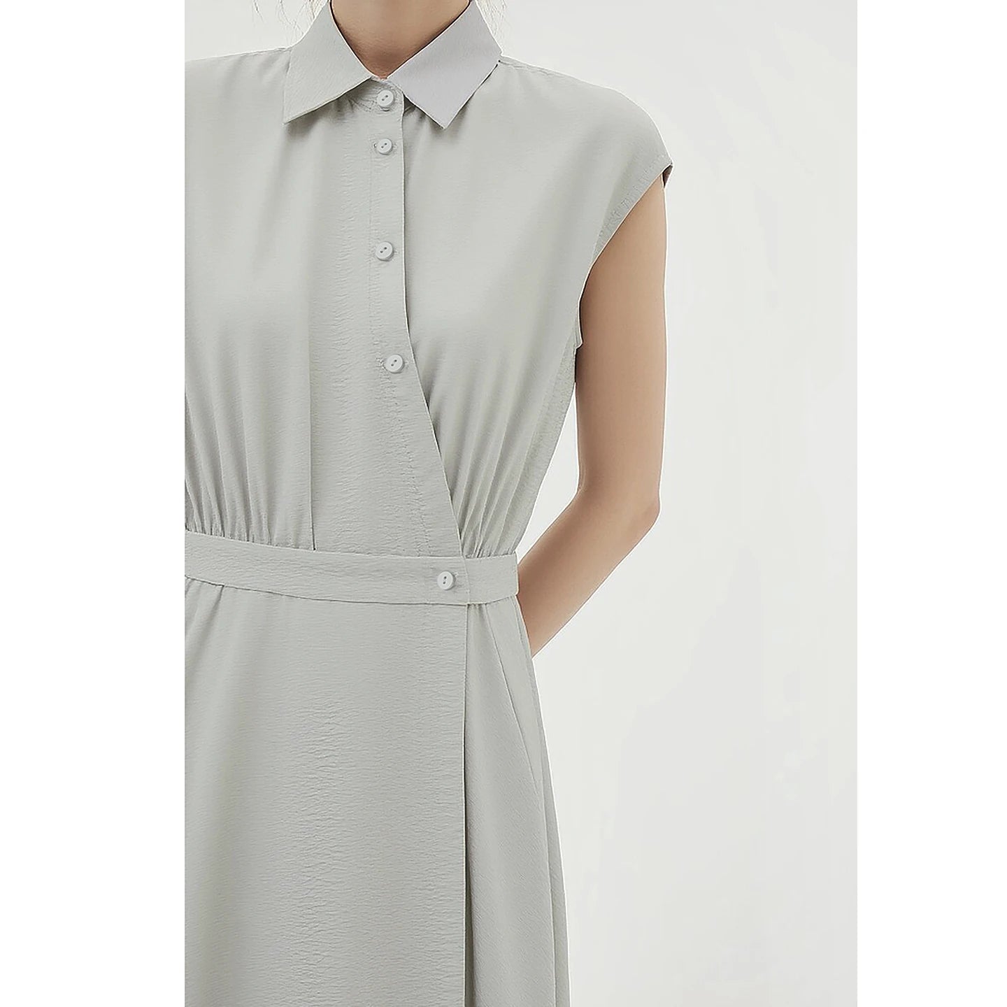 Elegantes Damen Midikleid Mit Reverskragen Ideal Für Büro Und Sommer