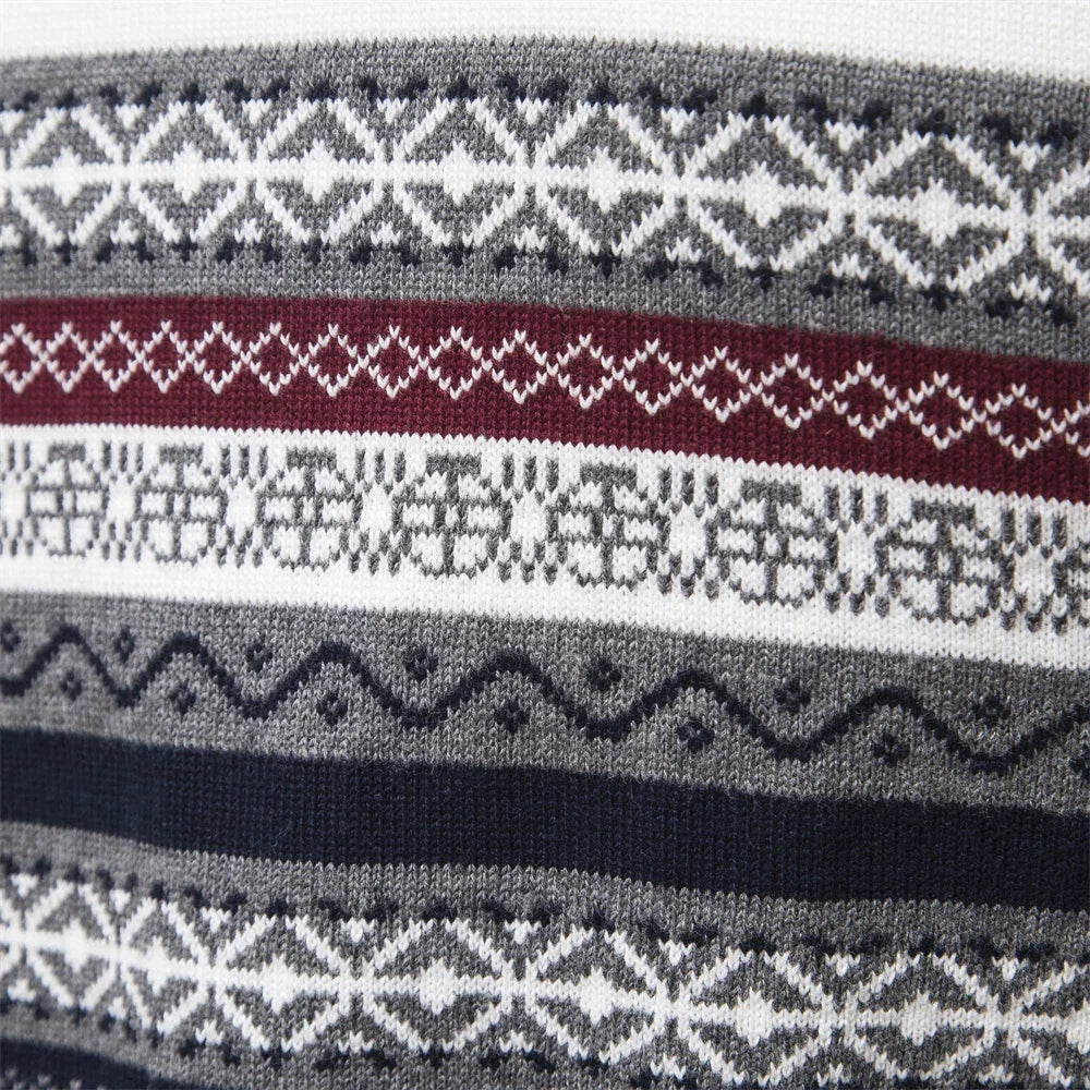Herren Pullover aus hochwertiger Baumwolle mit Viertelreißverschluss und Stehkragen