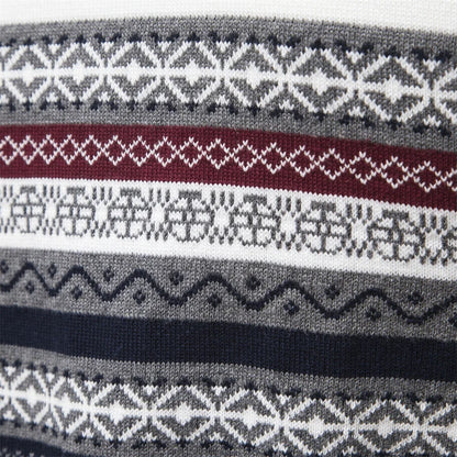 Herren Pullover aus hochwertiger Baumwolle mit Viertelreißverschluss und Stehkragen