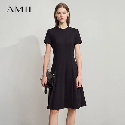 Elegantes Tailliertes Strickkleid Mit Stretch Für Damen