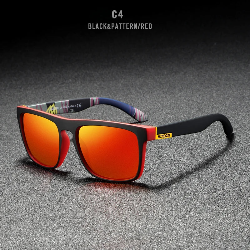 Sonnenbrille quadratisch polarisiert elastisch Spiegel 17 Farben Unisex