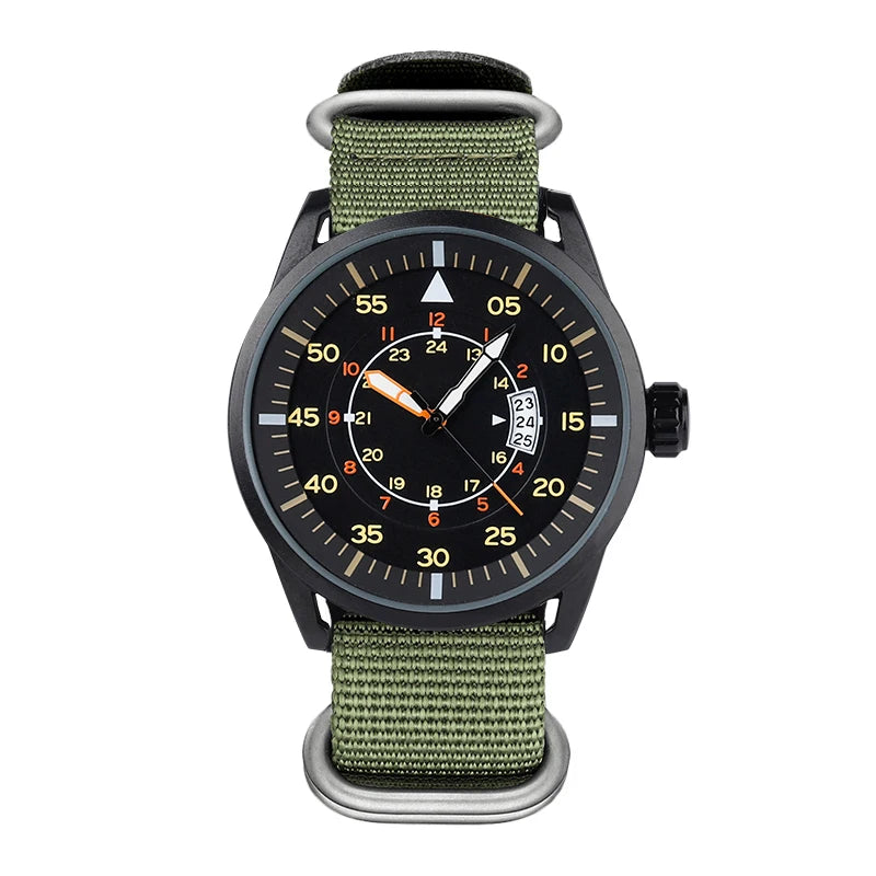 Herren-Quarzuhr mit Nylonarmband für Alltag und Freizeit