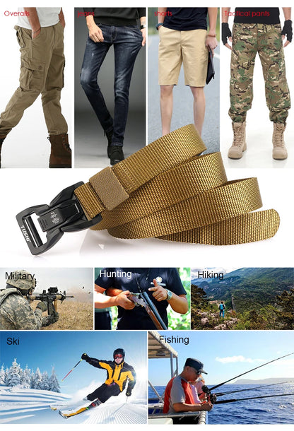 Herren-Taktischer Gürtel Aus Nylon Mit Metall-Schnellverschluss Für Alltag Und Outdoor Einsatz 2,5 Zentimeter Breite