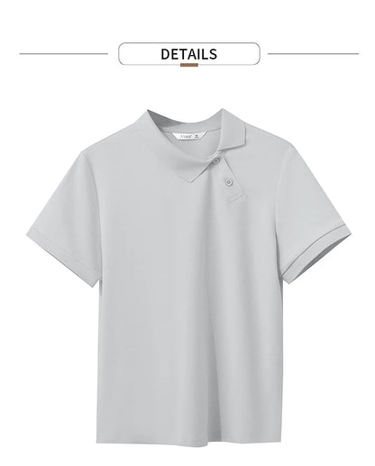 Damen T-Shirt im Minimalismus-Stil mit asymmetrischem Schnitt für den Sommer