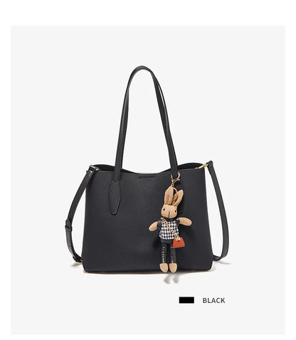 Damen Handtasche aus Split-Leder mit großer Kapazität