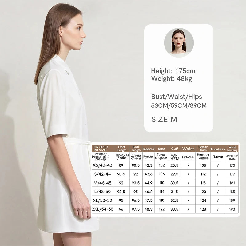 Elegantes Damen Hemdkleid Baumwolle Bequemer Fit Für Büro