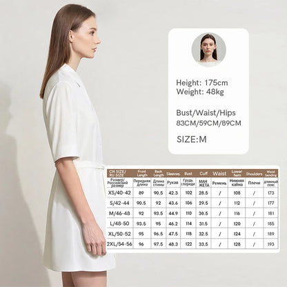 Elegantes Damen Hemdkleid Baumwolle Bequemer Fit Für Büro