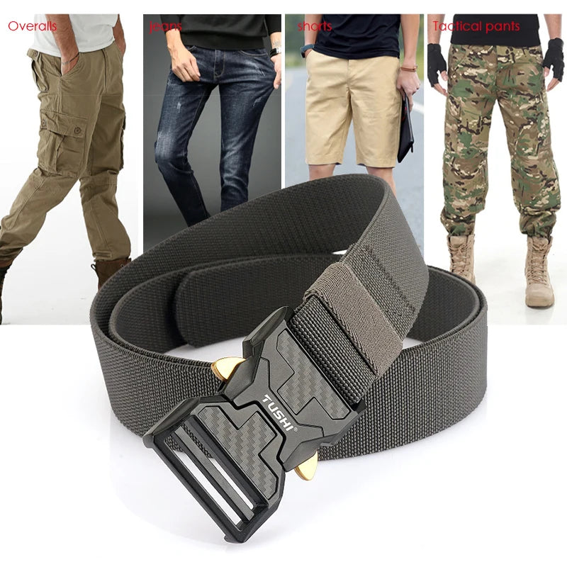 Herren-Stretch-Gürtel mit Schnellverschluss aus Metall 105-125 cm Ideal für Alltag und Arbeit