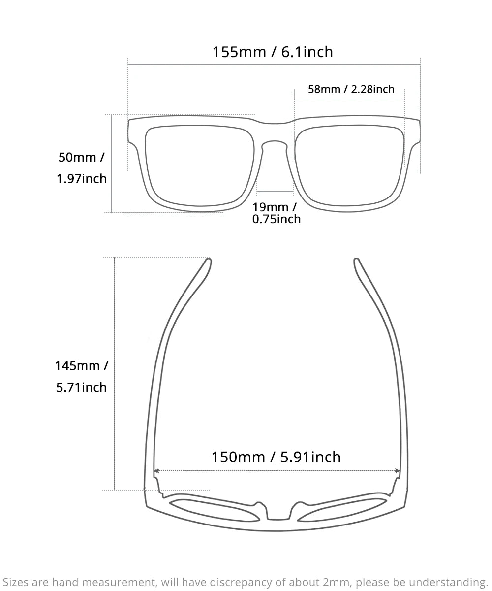 Sonnenbrille übergroß polarisiert photochrom Nachtsicht 154mm Herren