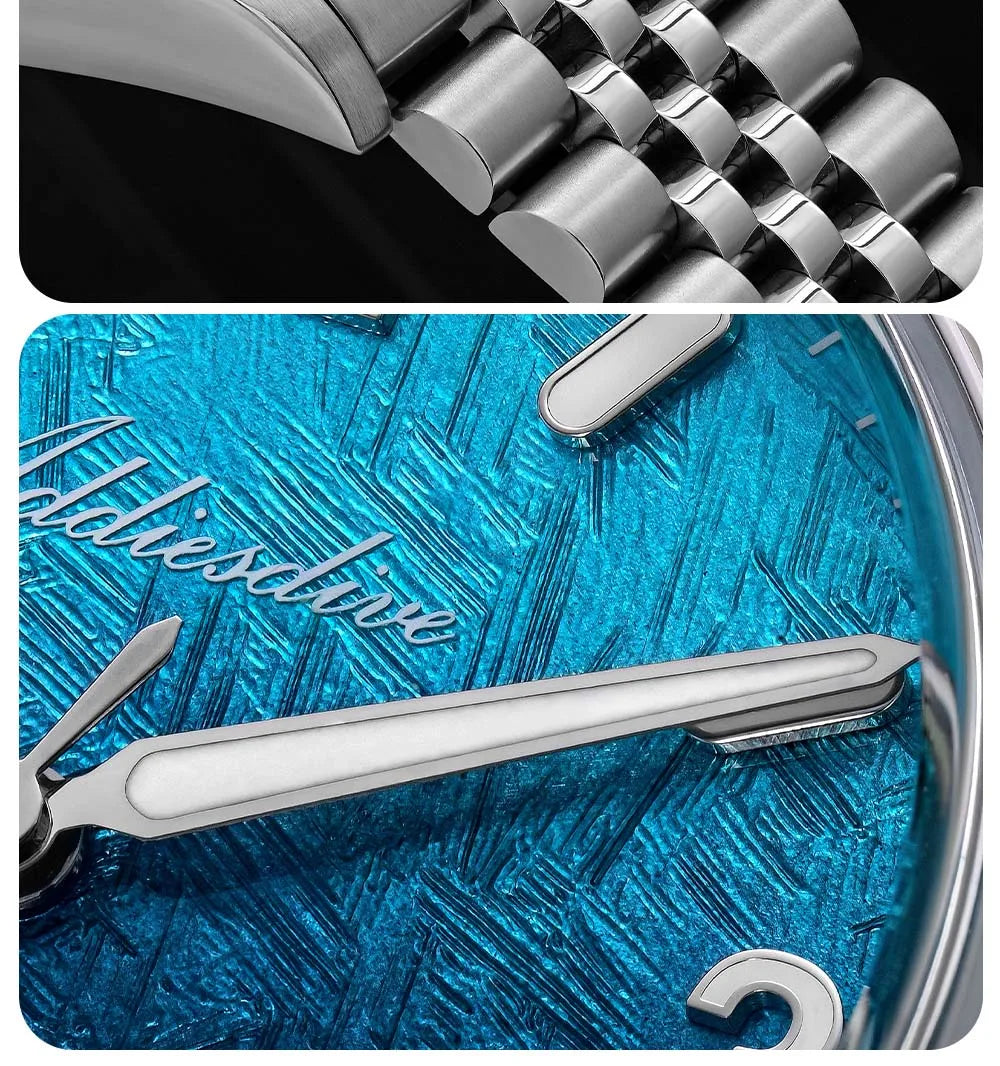 Herren-Automatikuhr mit Jubilee-Armband und Saphirglas