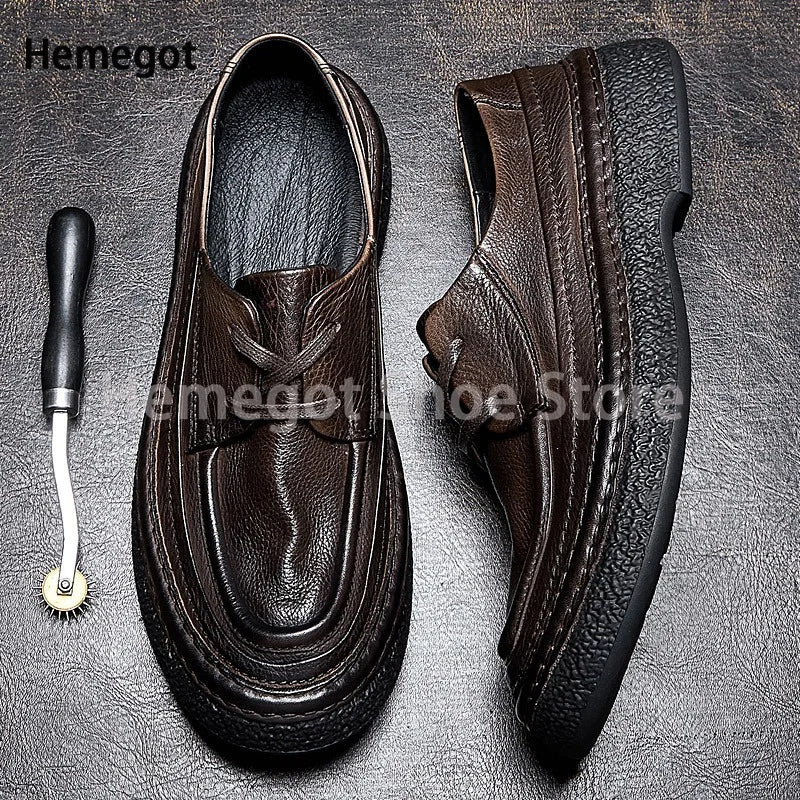 Herren-Lederschuhe, dunkelbraun/schwarz, Schnürschuh mit gepolsterter Sohle