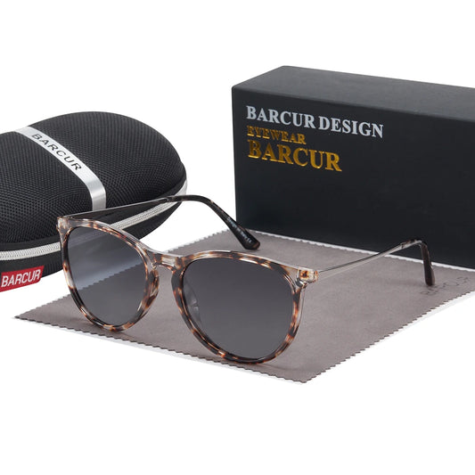 Damen-Sonnenbrille Katzenauge Kunststoff Titan Spiegel UV400 polarisiert
