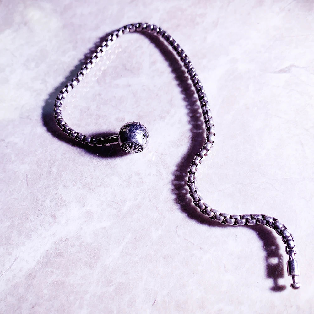Damen-Armband Karma DIY Perlen aus Sterlingsilber