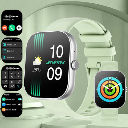 LIGE Neue Smartwatch mit Sprachanruf, ultragroßer 2,01'' HD-Bildschirm, 24-Stunden-Gesundheitsmonitor, Smartwatch, 100+ Sportmodi, modische Zifferblätter